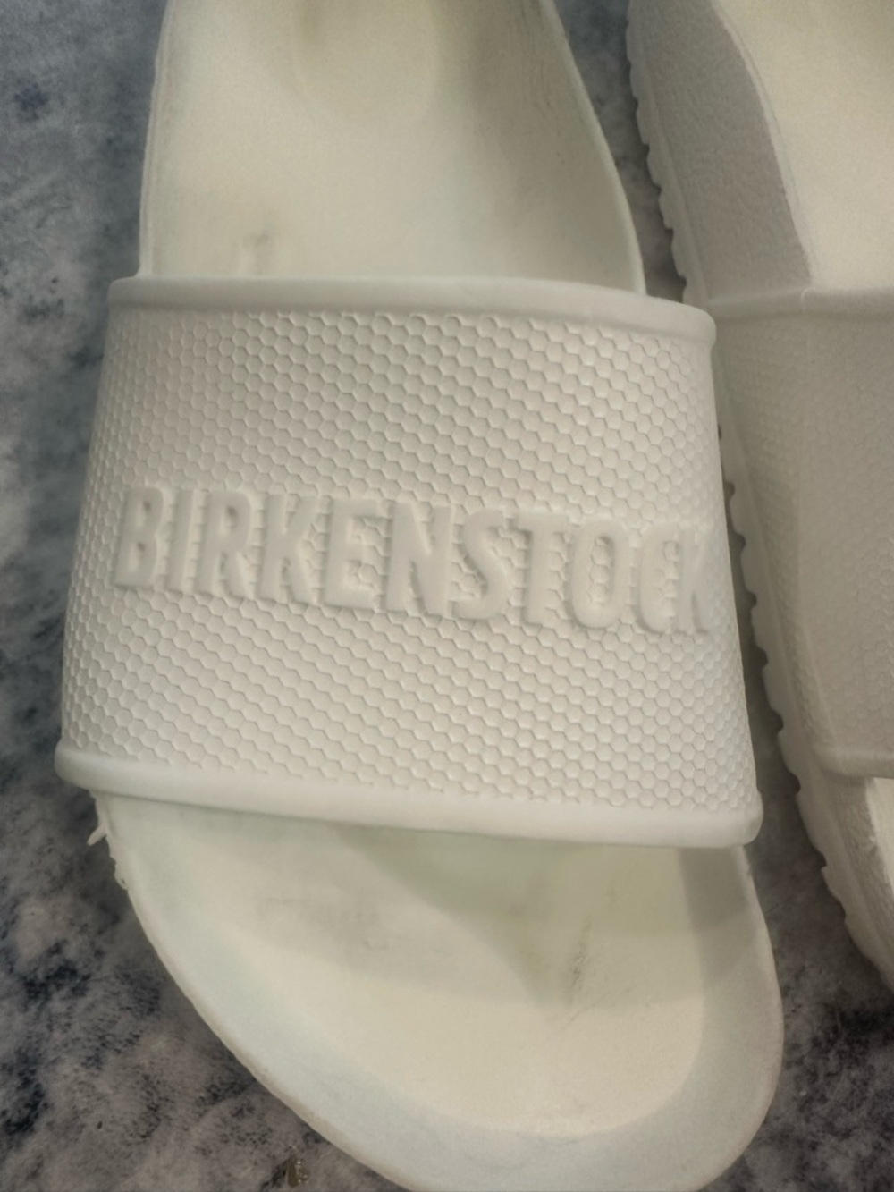 Birkenstock White Slip-On EVA Slides - Picture 2 of 8